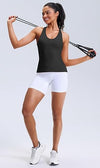 Workout Tank Tops with Built in Bra, Butter Soft V Neck Athletic Yoga Tops, Racerback Gym Shirts for Women