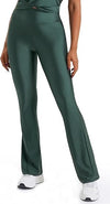 Satin Silk Flare Yoga Pants for Women High Waisted Glossy Lightweight Workout Bootcut Leggings