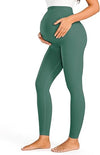 No See-Through Maternity Workout Yoga Leggings Soft Stretchy Pregnancy Leggings Over The Belly