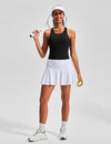 Smooth Workout Tops for Women Yoga Racerback Longline Padded Workout Tank Tops with Built in Bra