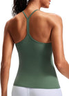 Workout Tank Tops for Women with Built in Bra, Slim Fit Racerback Athletic Yoga Cami, Buttery Soft