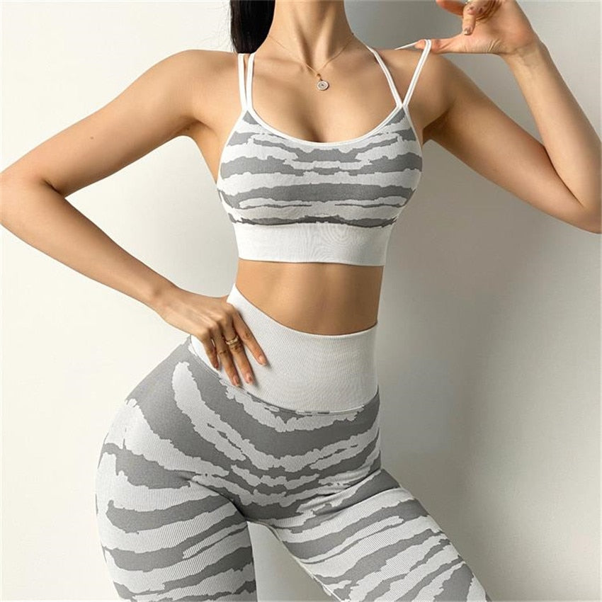 Women Tiger Pattern Gym Clothing