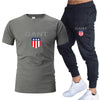 Men's Cropped T Shirt Trousers