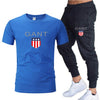 Men's Cropped T Shirt Trousers