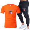 Men's Cropped T Shirt Trousers