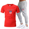 Men's Cropped T Shirt Trousers