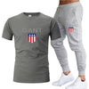 Men's Cropped T Shirt Trousers