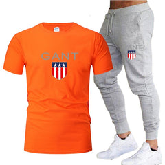 Men's Cropped T Shirt Trousers